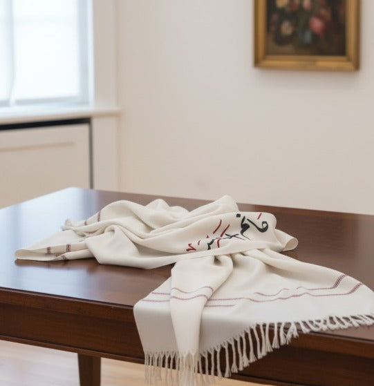 Custom Name Winter Shawls|White 1